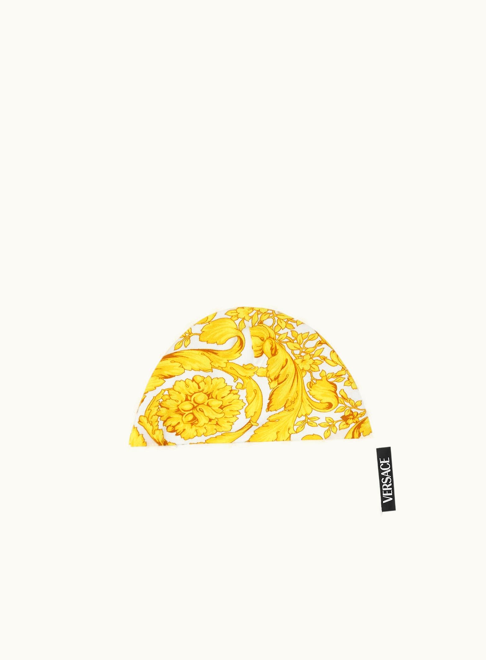 Versace Versace Barocco Kids Baby Cap White