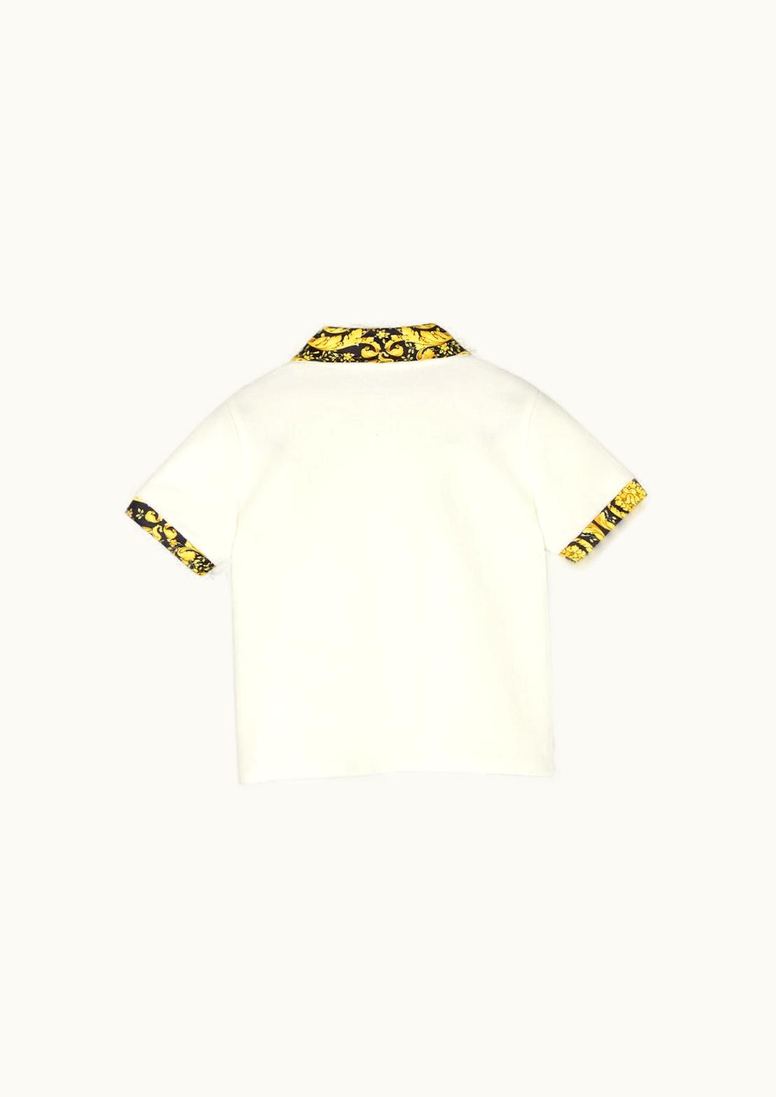 Versace Versace Barocco Baby Polo Shirt White, Print