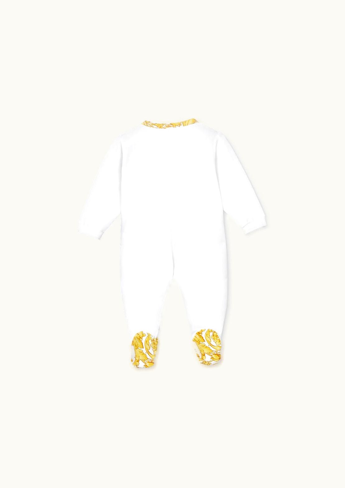 Versace Versace Barocco Kids Baby Sleepsuit White