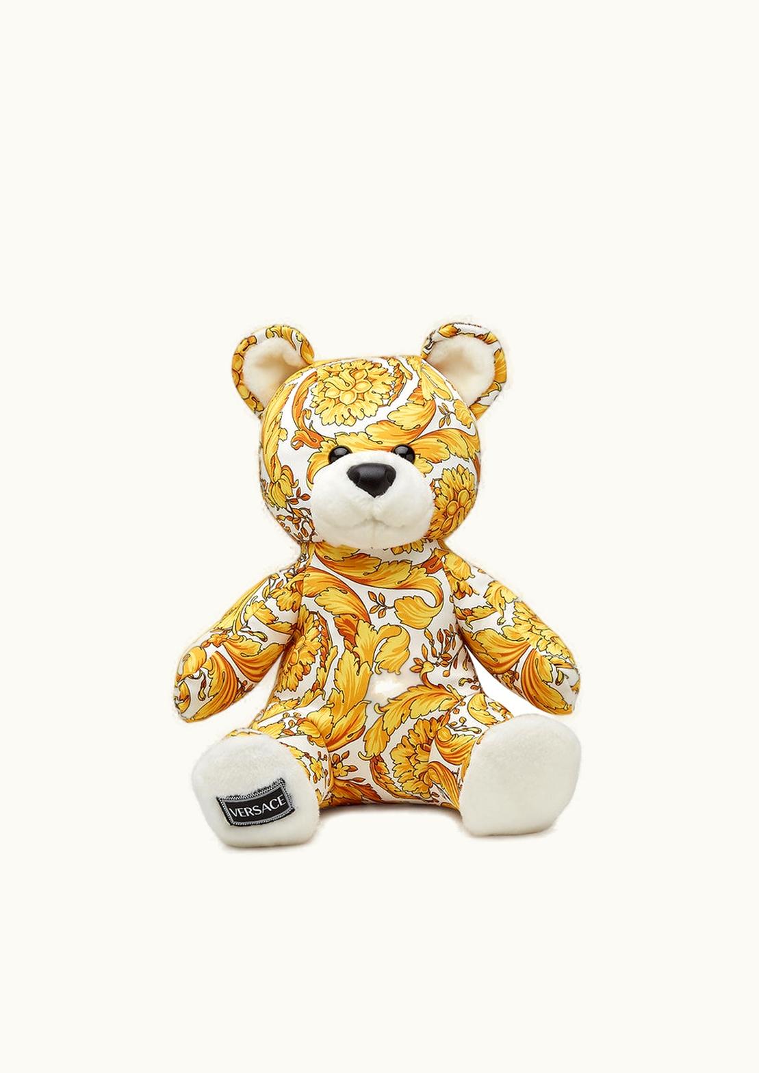 Versace Versace Barocco Baby Teddy Bear Print, White, Gold