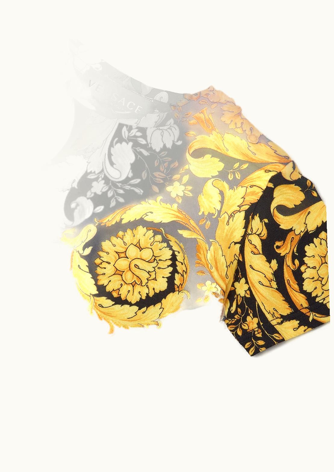 Versace Versace Barocco Baby T-Shirt Cotton Jersey Black