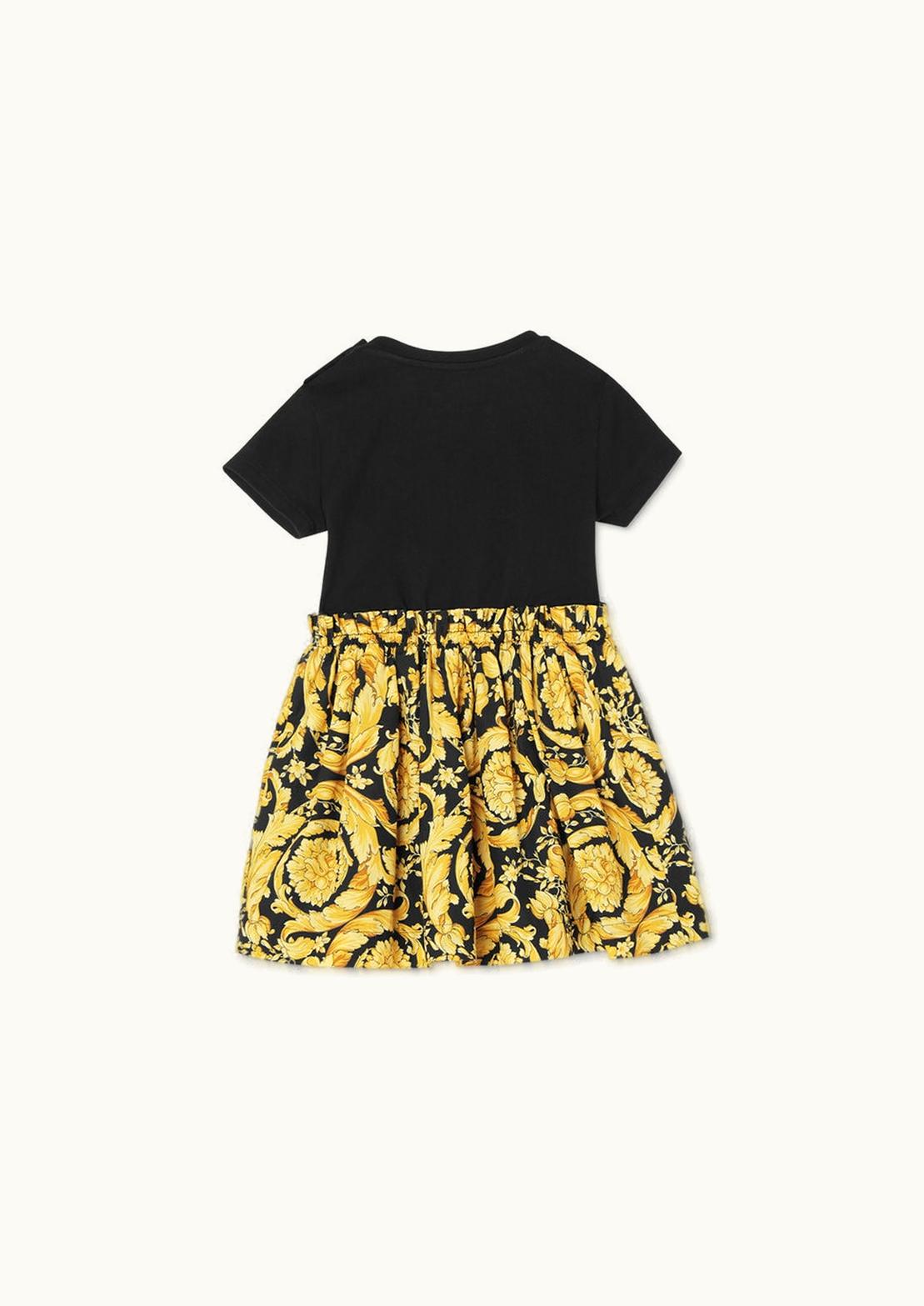 Versace Versace Barocco Baby T-Shirt Dress Black, Gold