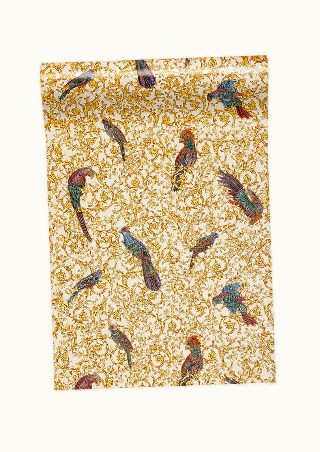 Versace Versace Barocco Birds Print Wallpaper Gold