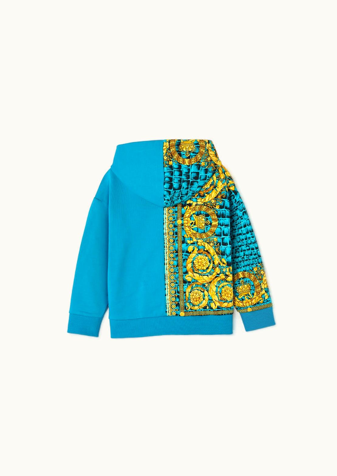 Versace Versace Baroccodile Kids Hoodie Blue