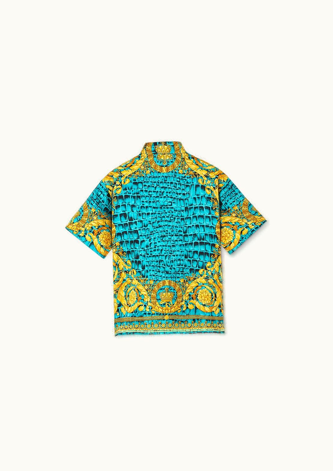Versace Versace Baroccodile Kids Silk Shirt Print