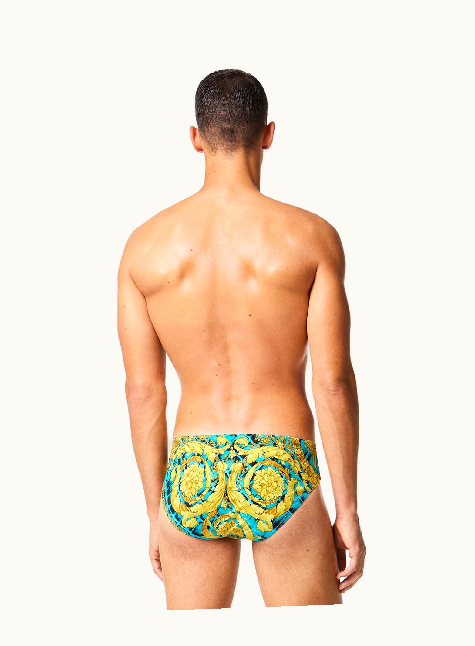 Versace Versace Baroccodile Swim Briefs Print