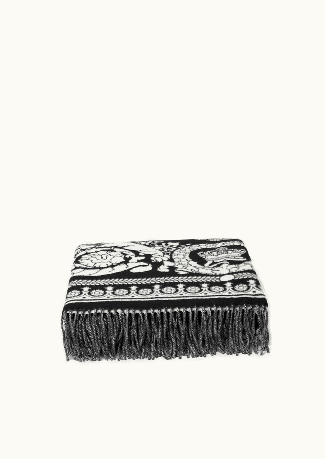 Versace Versace Barocco Foulard Fringed Blanket Black
