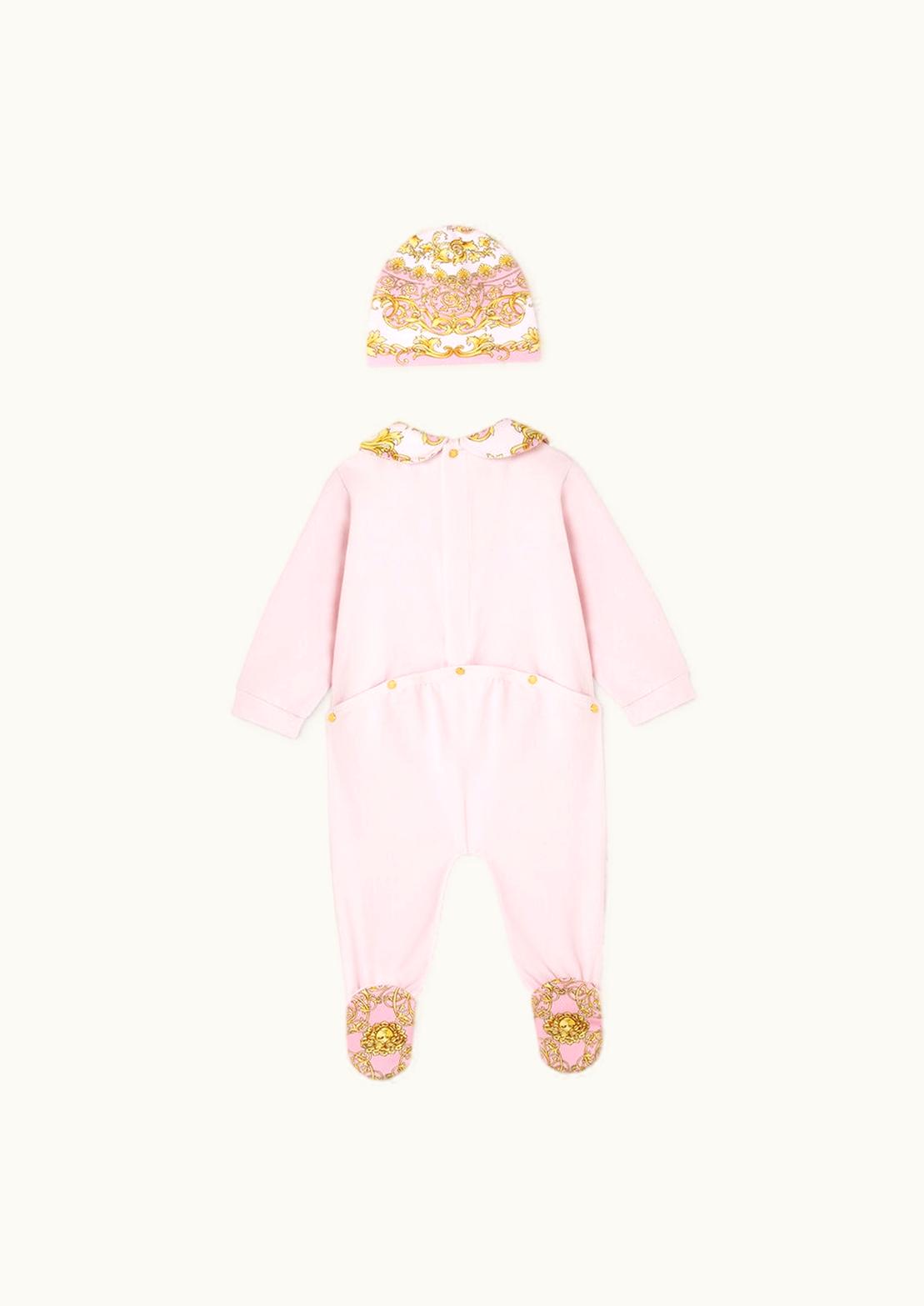 Versace Versace Barocco Frenzy Baby Sleepsuit Set Pink