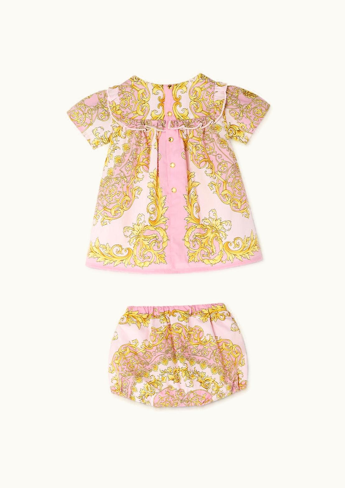 Versace Versace Barocco Frenzy Kids Dress Set Print, Pink, Gold