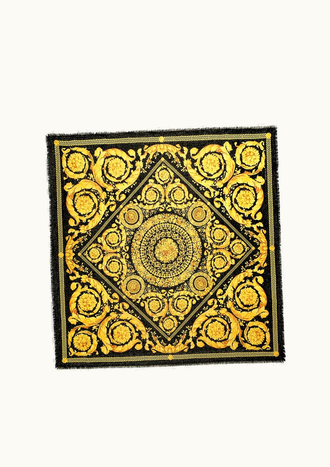 Versace Versace Barocco Fringed Shawl Black, Print