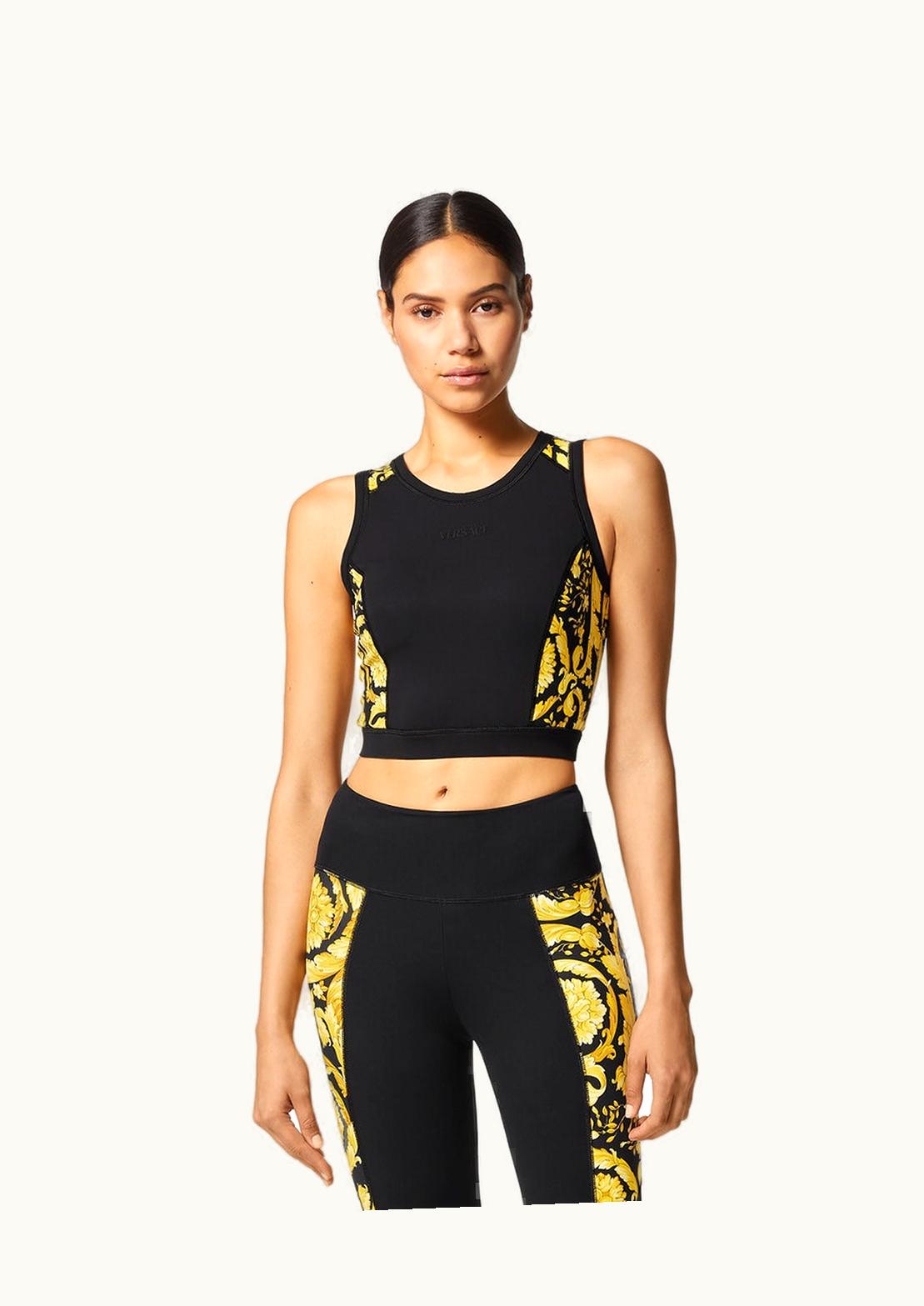 Versace Versace Barocco Gym Sports Bra Black