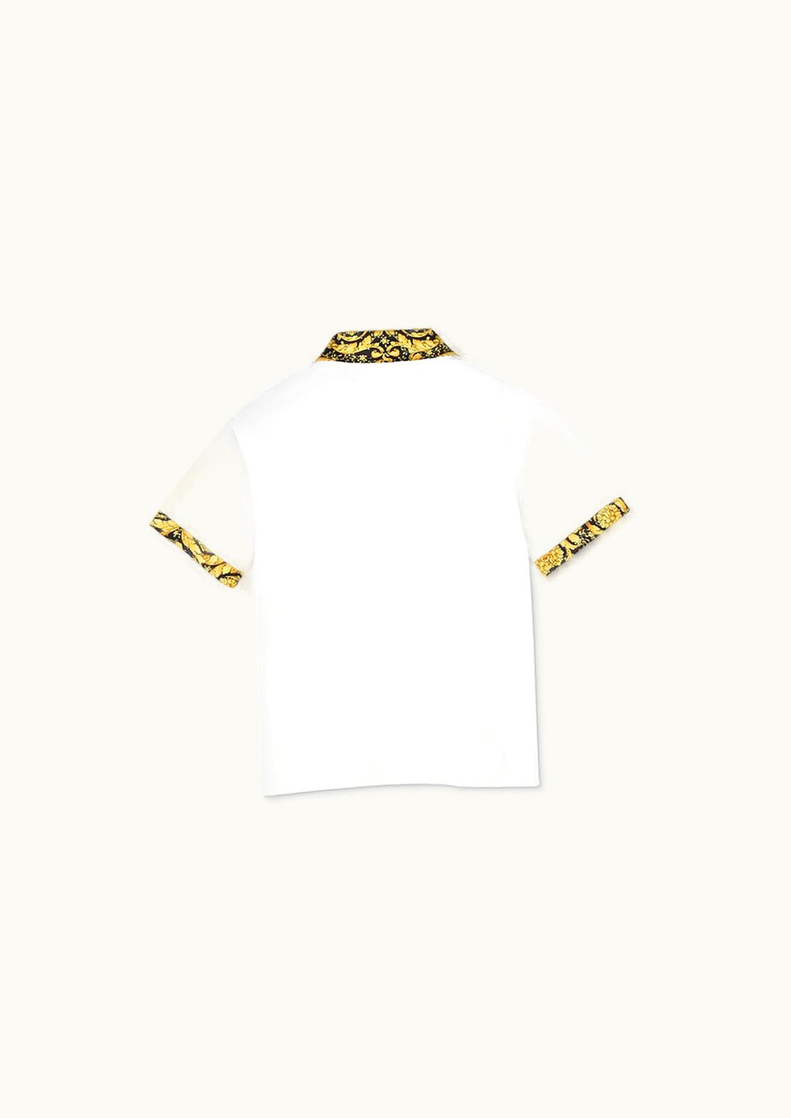 Versace Versace Barocco Kids Polo Shirt White, Print