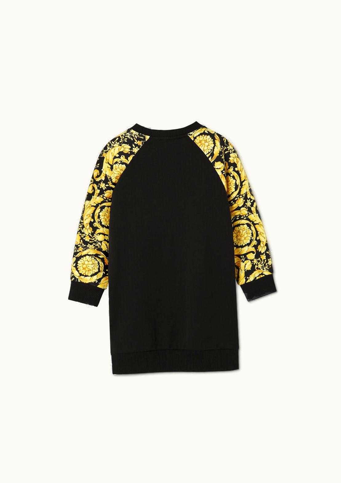 Versace Versace Barocco Kids Sweatshirt Dress Black, Gold