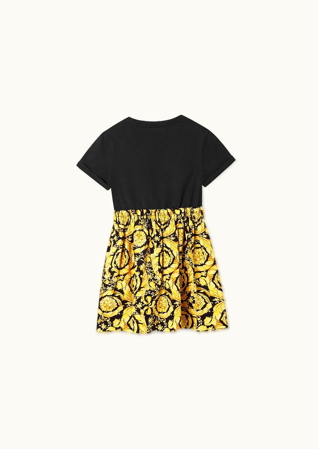 Versace Versace Barocco Kids T-Shirt Dress Black, Gold