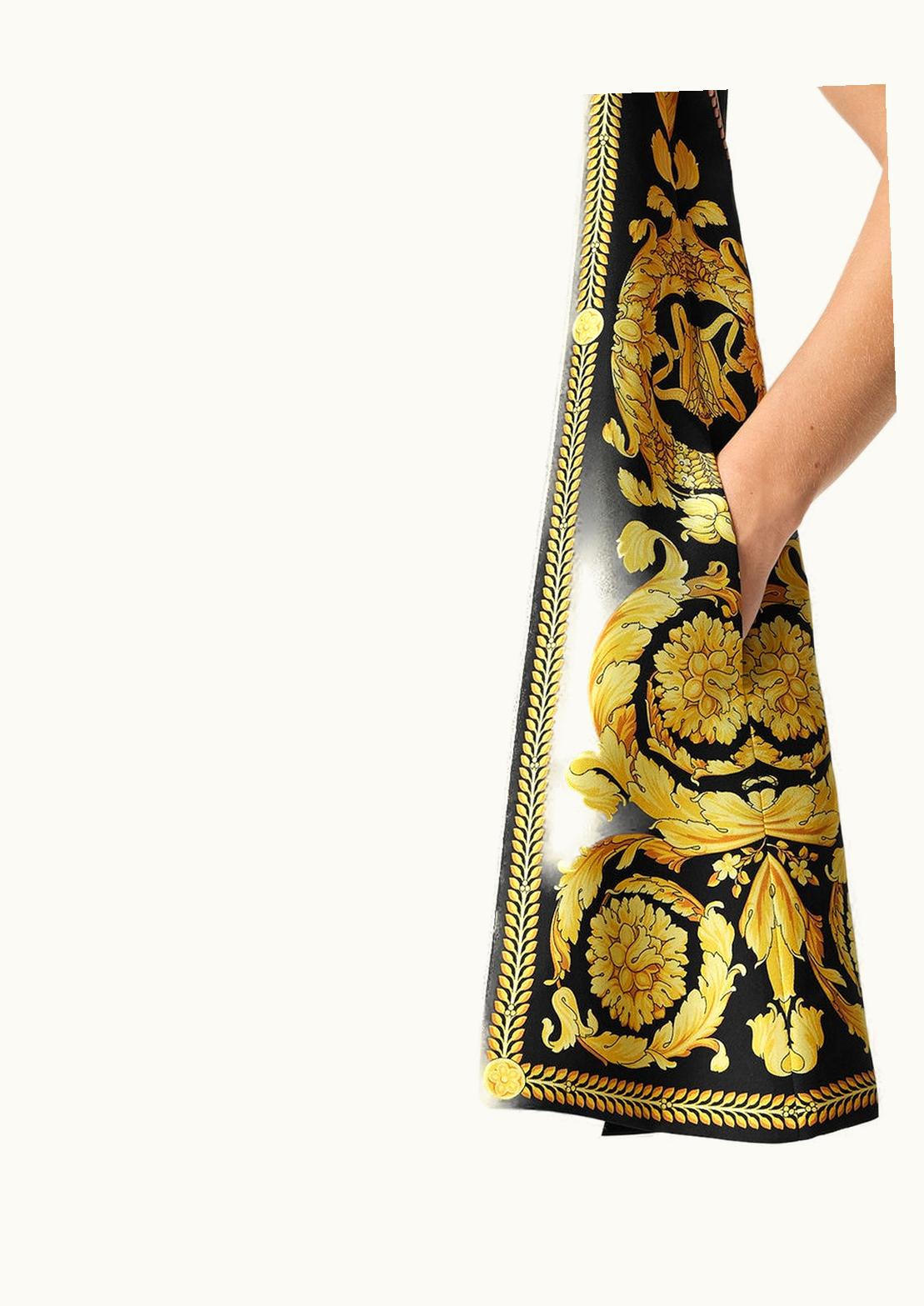 Versace Versace Barocco Satin Mini Dress Sleeveless Black, Print