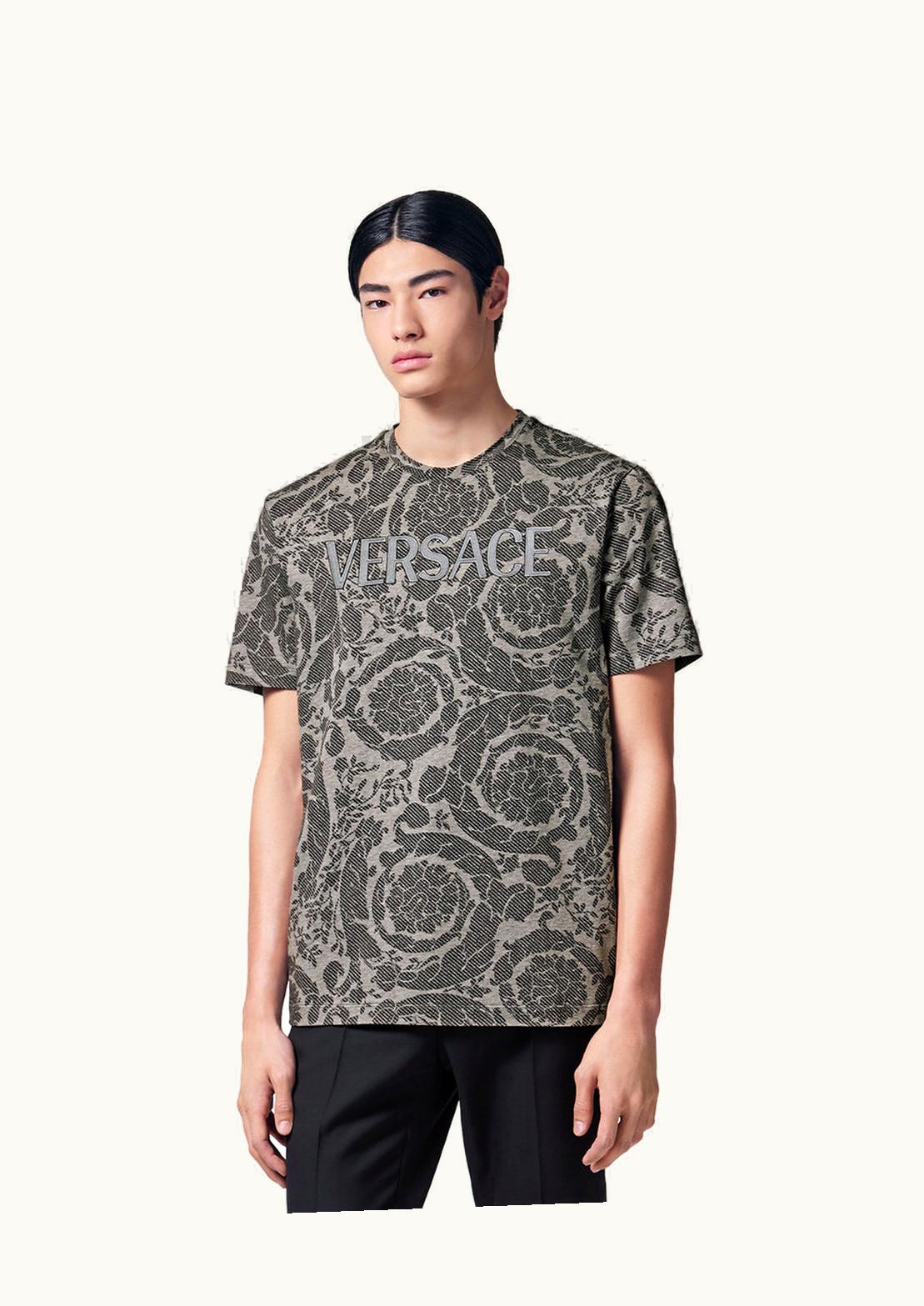 Versace Versace Barocco Silhouette Logo T-Shirt Black, Gray