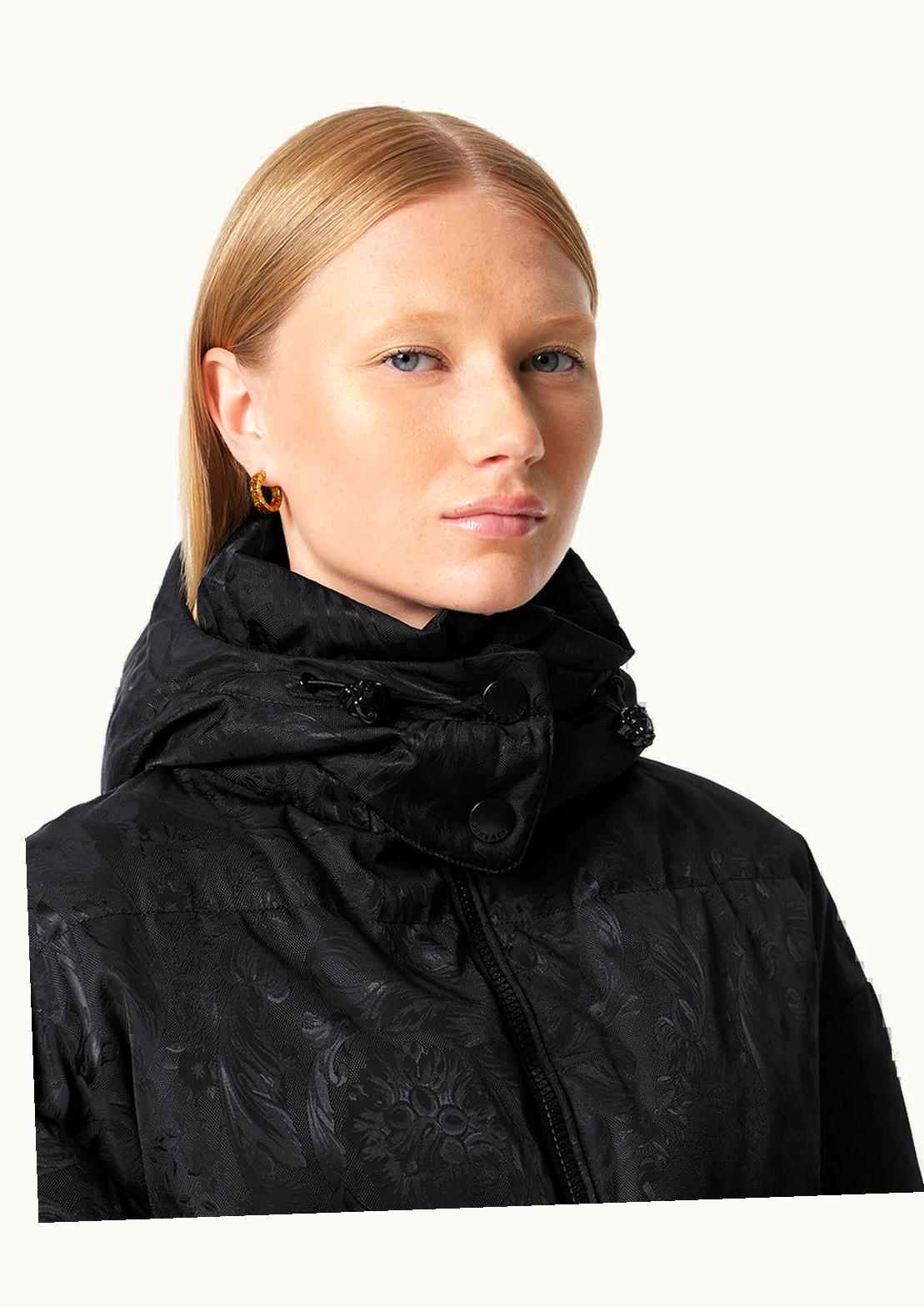 Versace Versace Barocco Silhouette Puffer Jacket Black