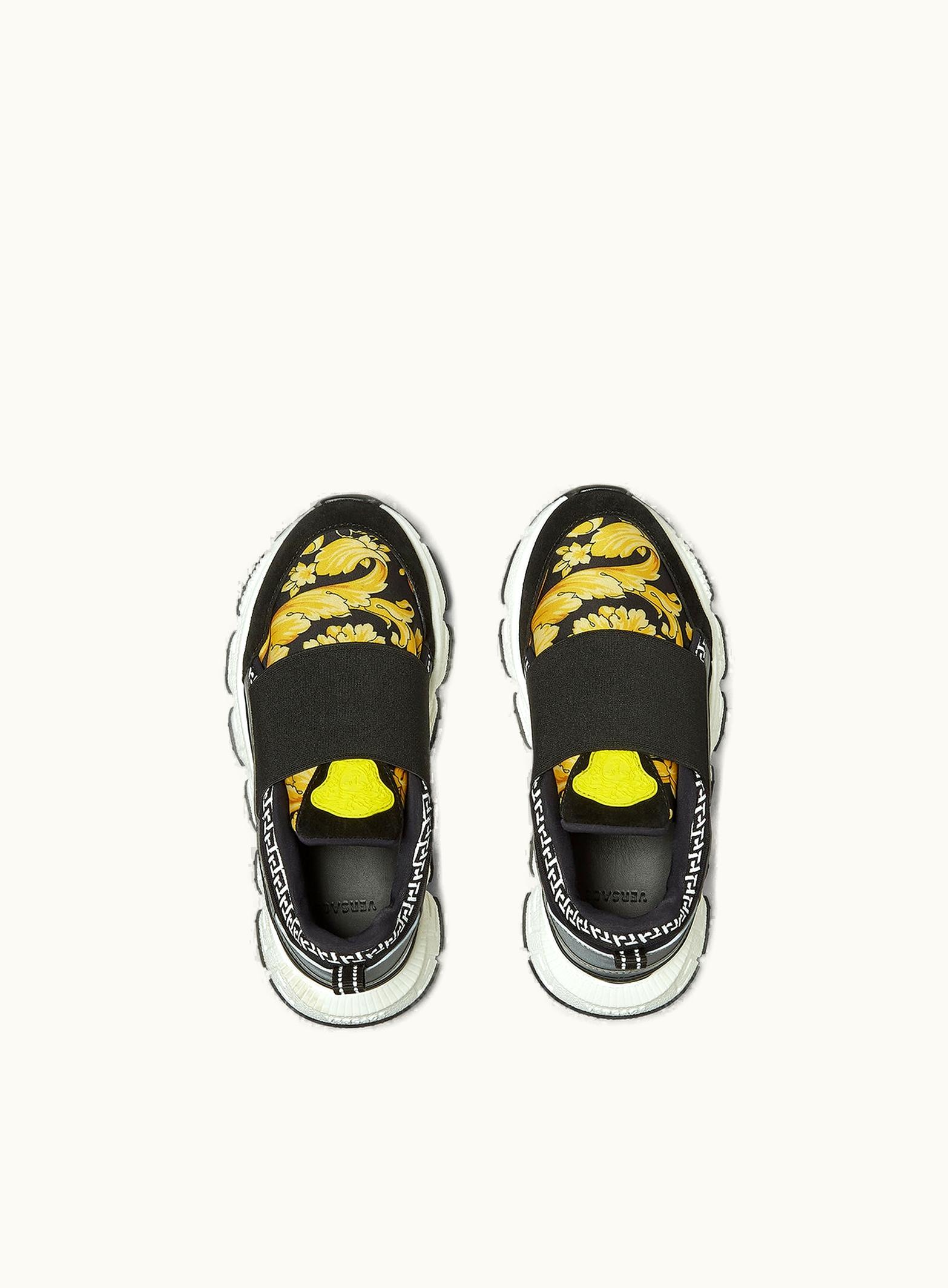 Versace Versace Barocco Trigreca Kids Trainers Black, Print