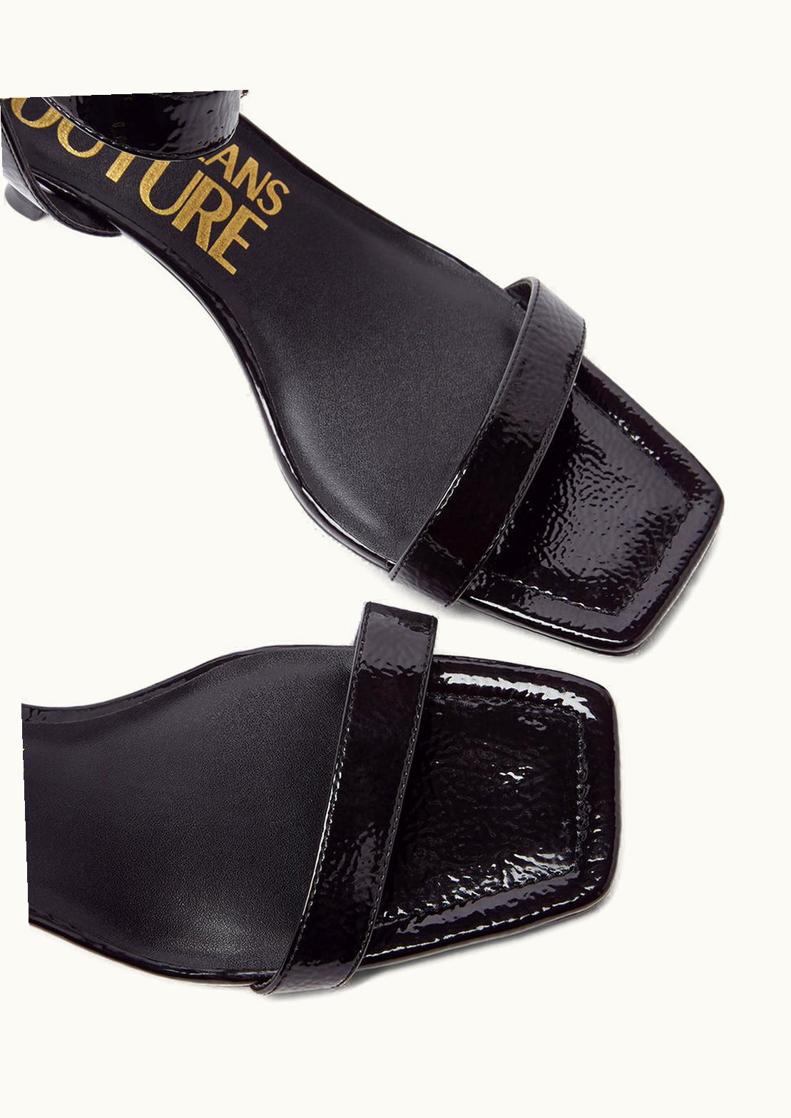 Versace Versace Fiona Baroque Kitten-Heel Sandals Black
