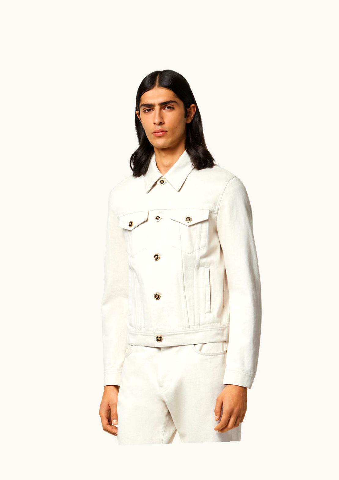 Versace Versace Medusa Biggie Blouson Denim Jacket White