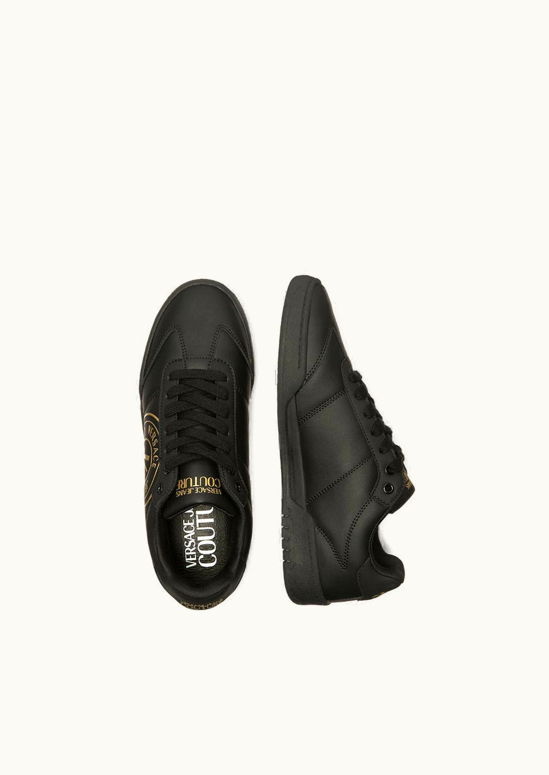 Versace Versace Brooklyn V-Emblem Trainers Black, Gold