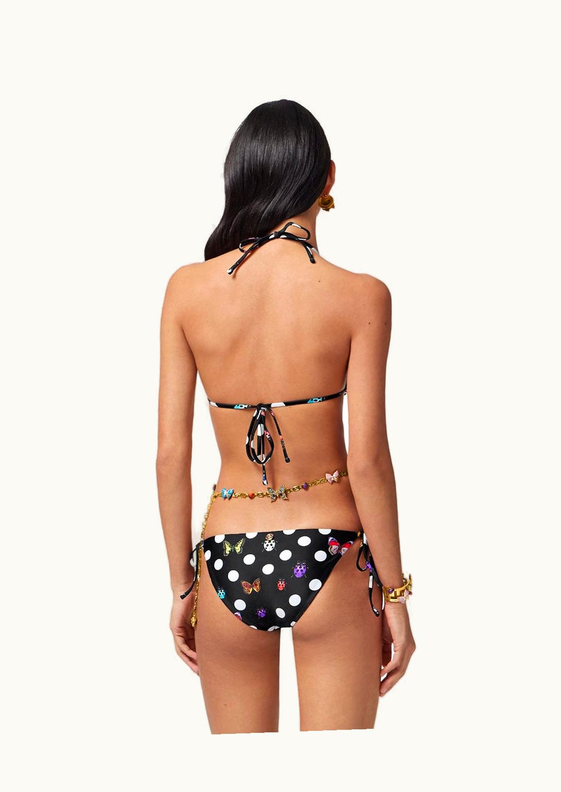 Versace Versace Dua Lipa Butterflies & Ladybugs Triangle Bikini Top Black