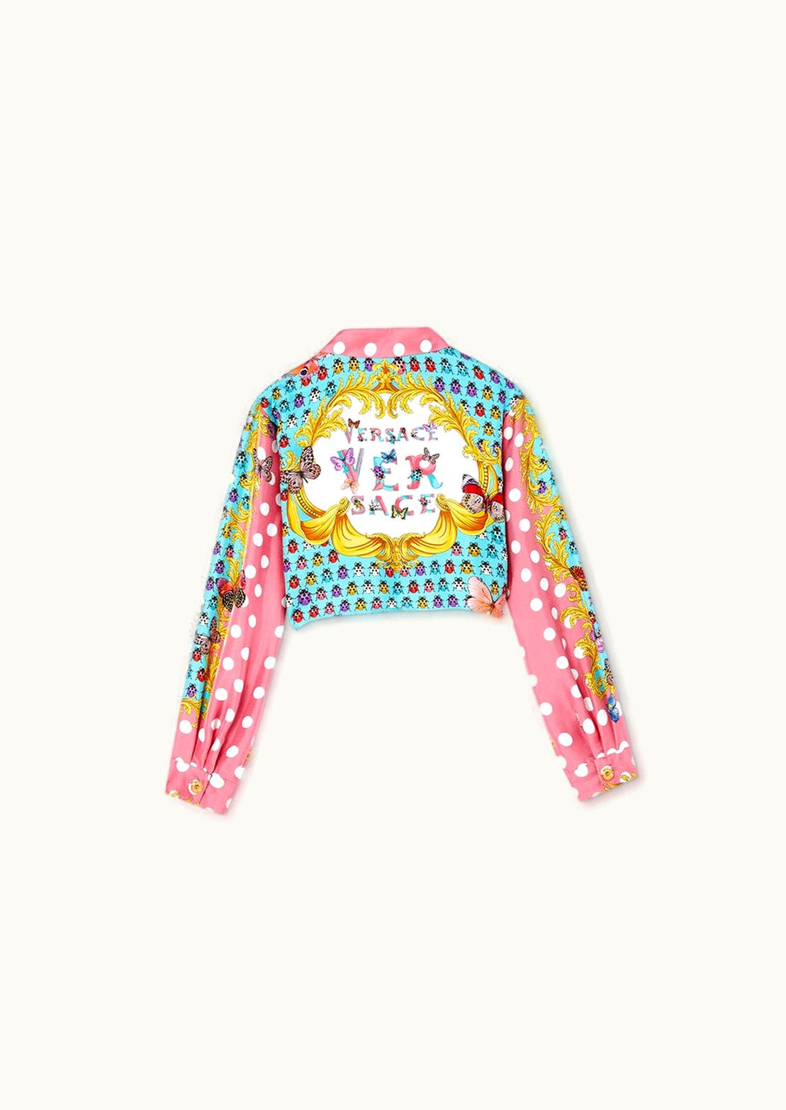 Versace Versace Butterflies Kids Silk Shirt Print