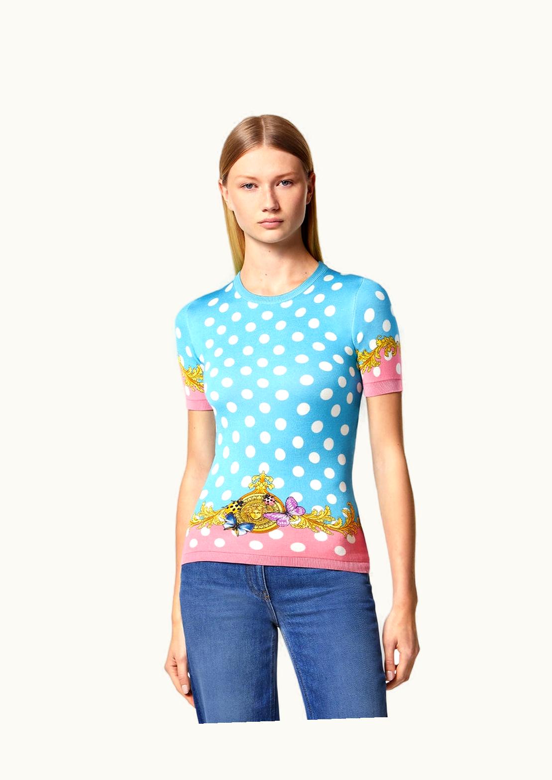 Versace Versace Butterflies Knit T-Shirt Print