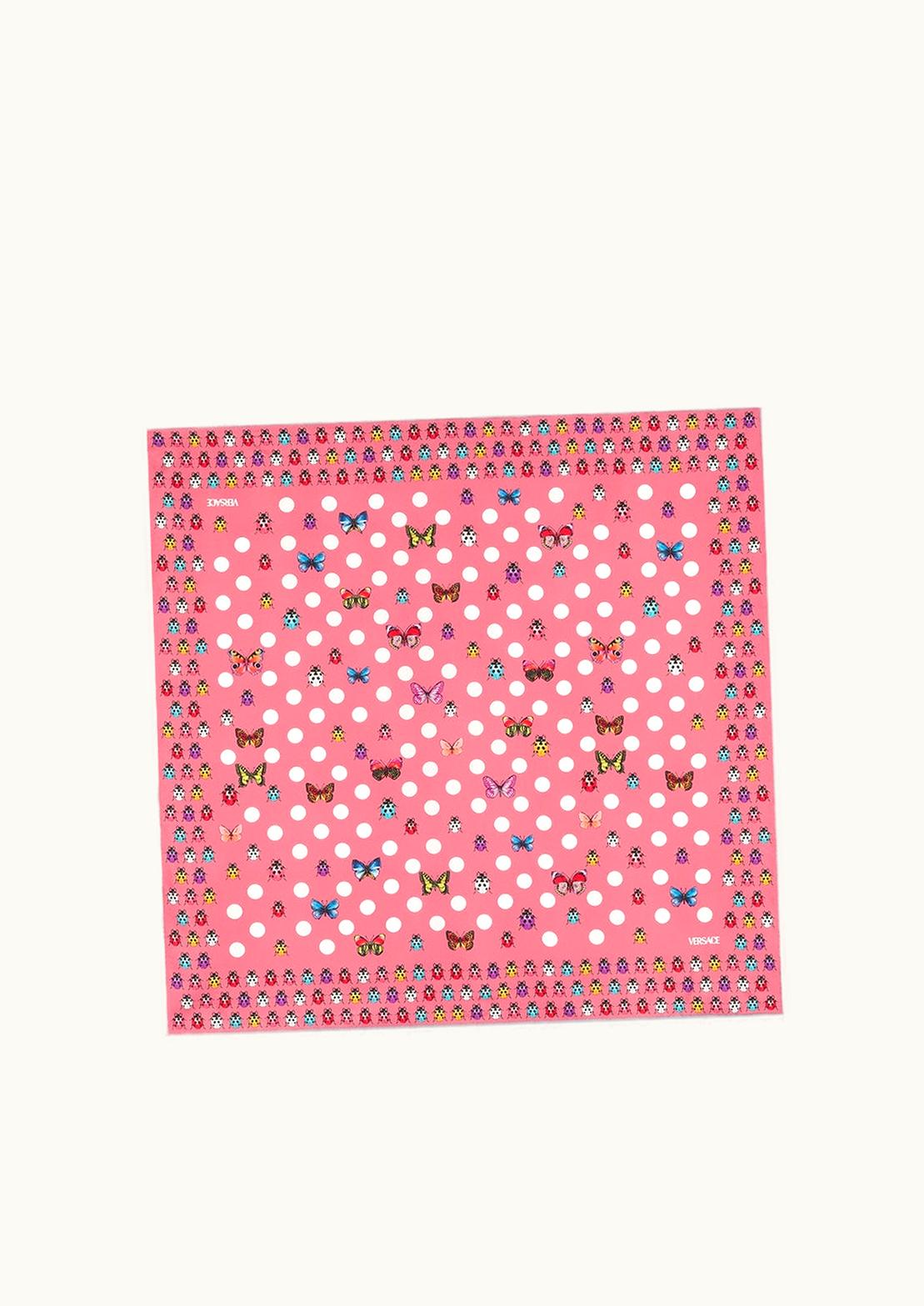 Versace Versace Butterflies Large Silk Foulard 90 CM Pink