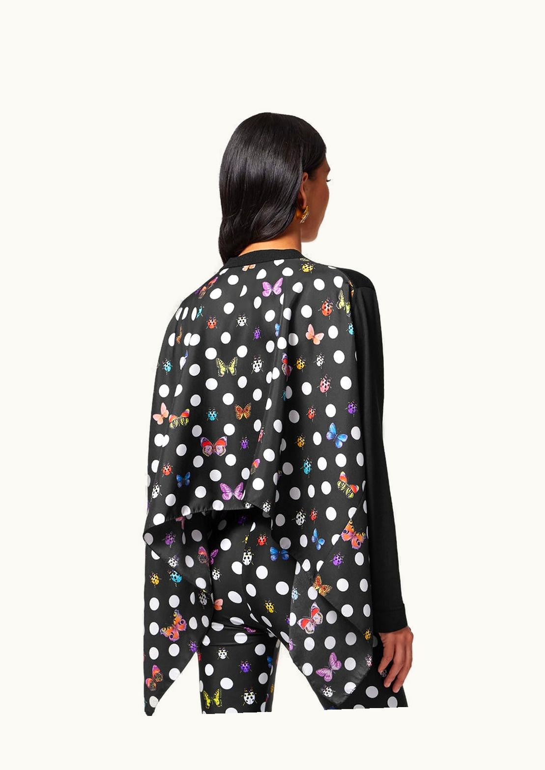 Versace Versace Butterflies Panelled Cardigan Black