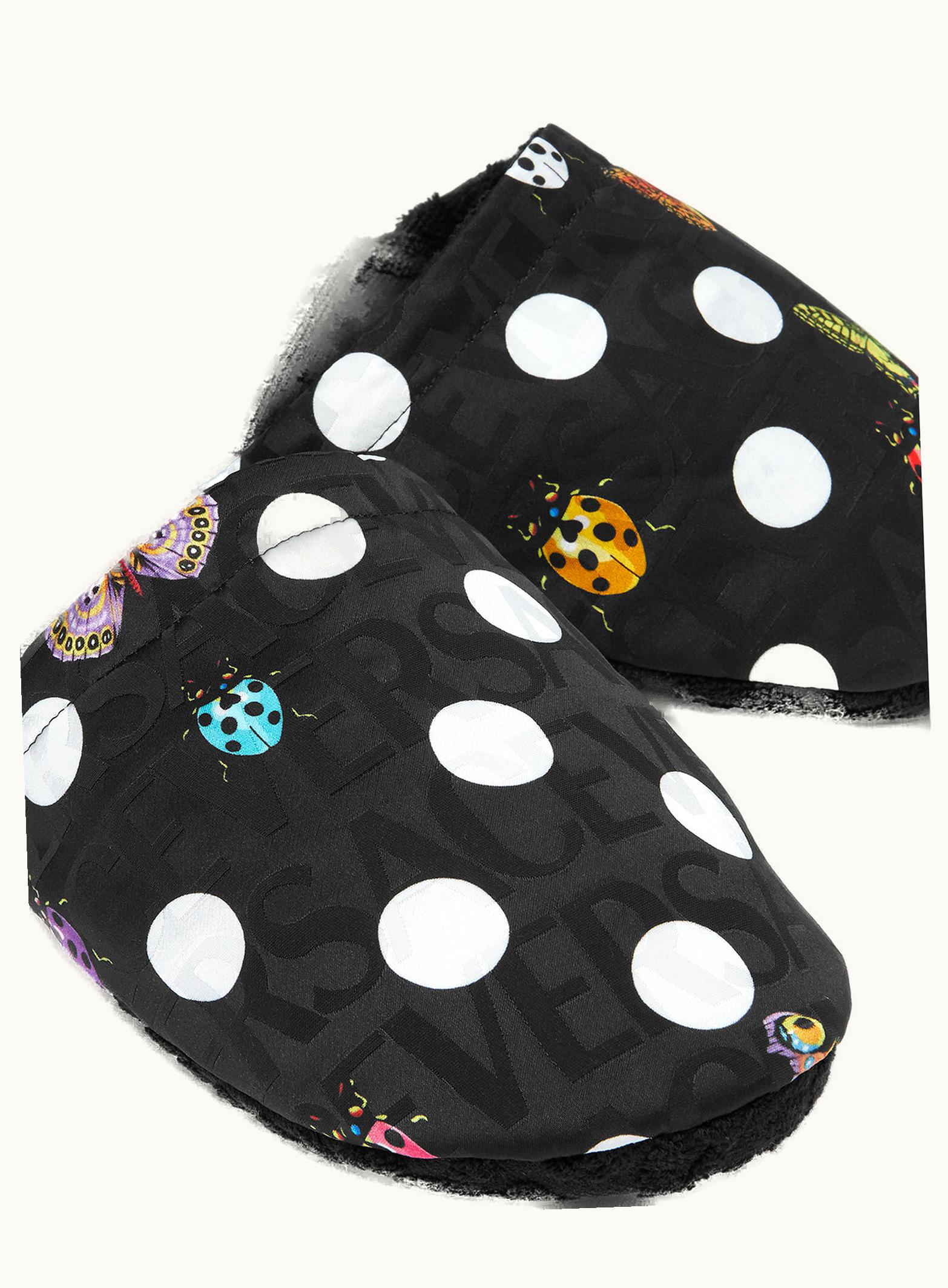 Versace Versace Allover Butterflies Terry Cotton Slippers Blue