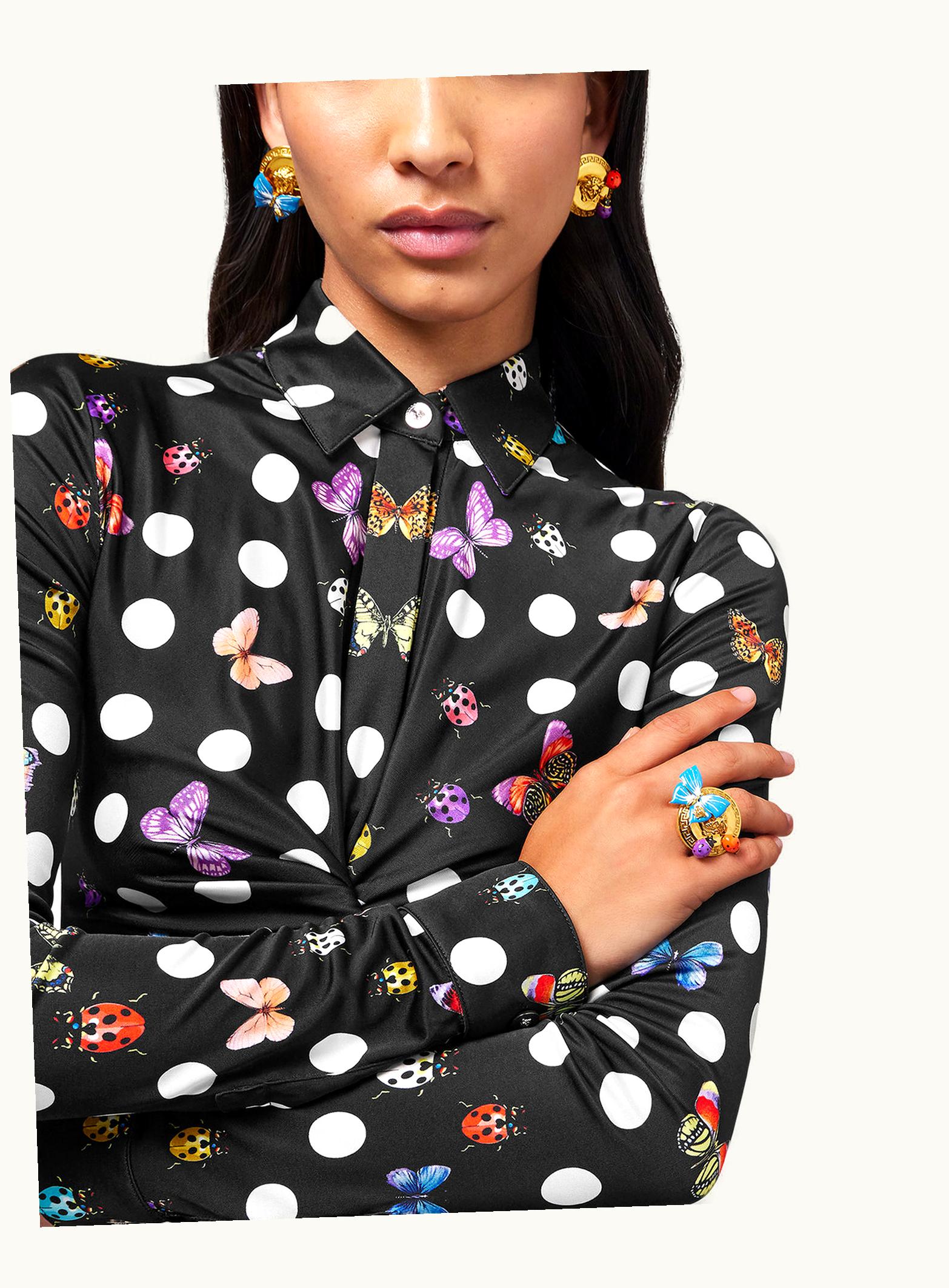 Versace Versace Medusa Ladybug Butterfly Ring Gold