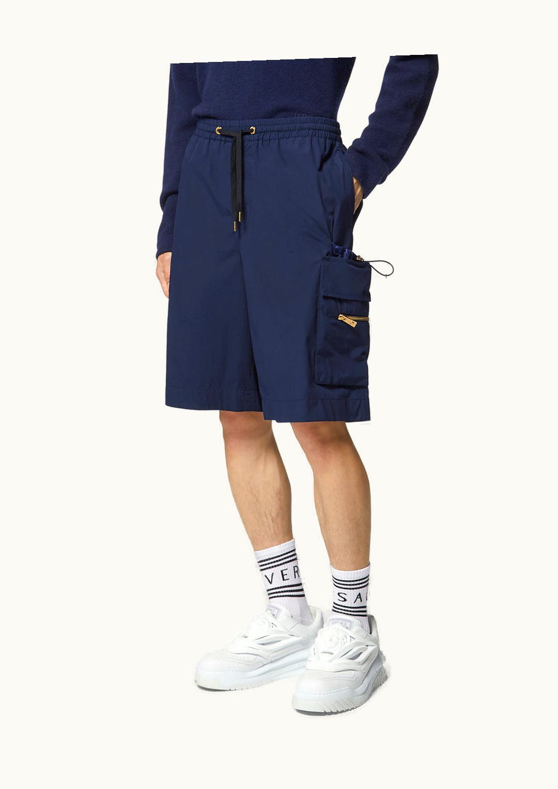 Versace Versace Medusa Drawstring Cargo Shorts Blue