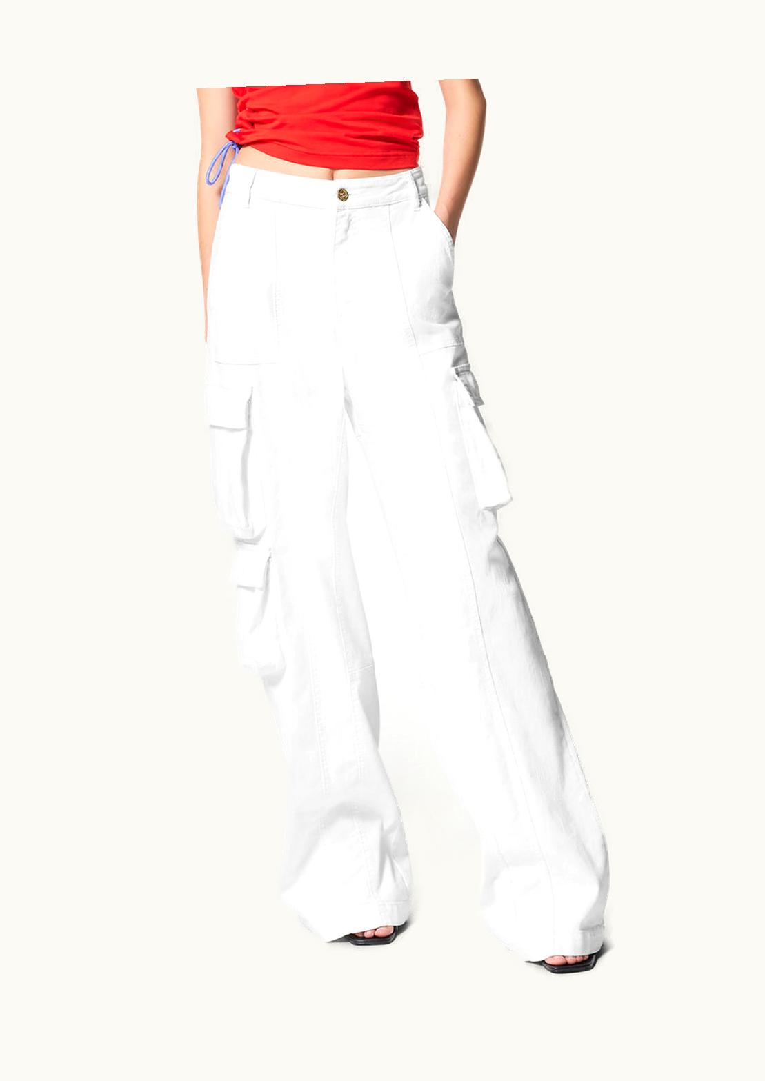 Versace Versace Cargo Straight-Leg Jeans White, Print