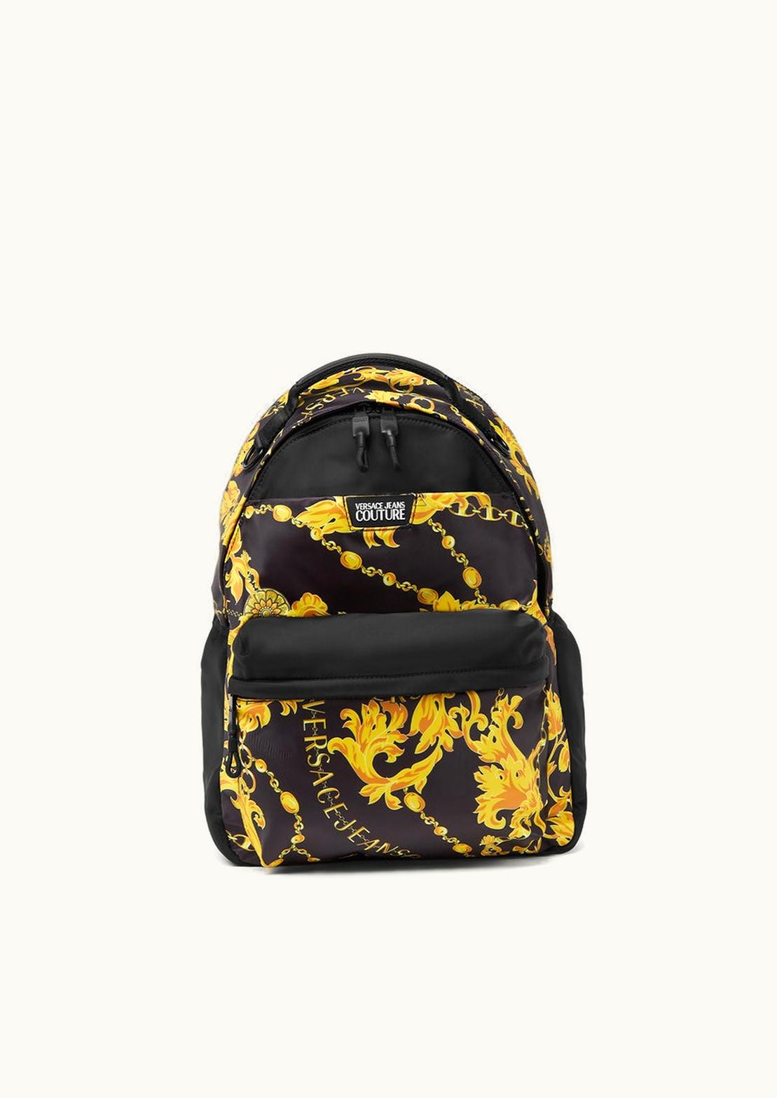 Versace Versace Chain Couture Backpack Black, Gold