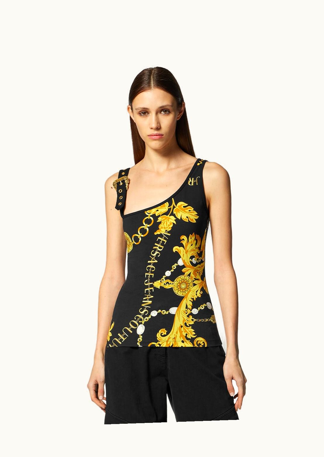 Versace Versace Chain Couture Baroque Buckle Top Black, Gold