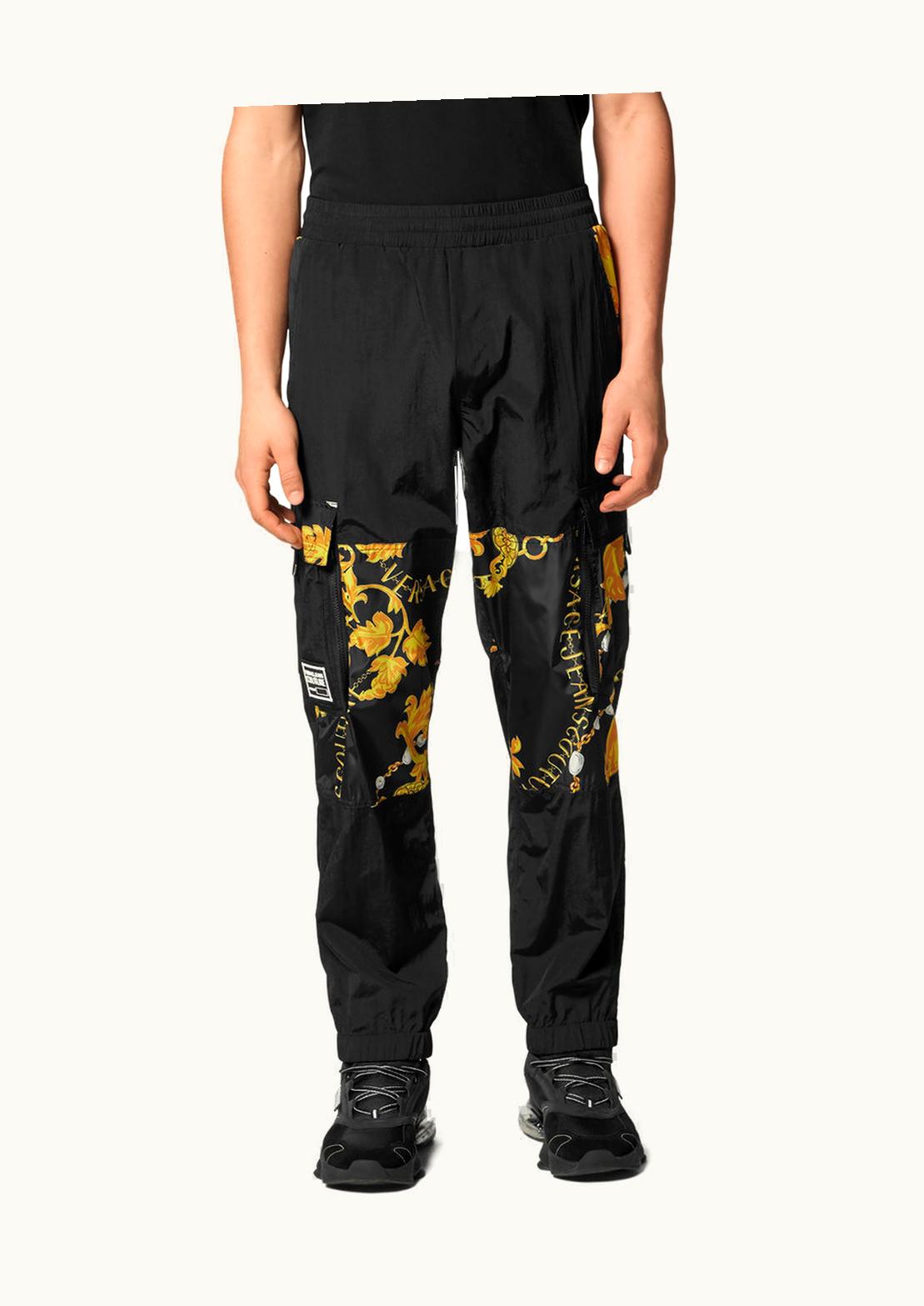 Versace Versace Chain Couture Cargo Trousers Black, Gold