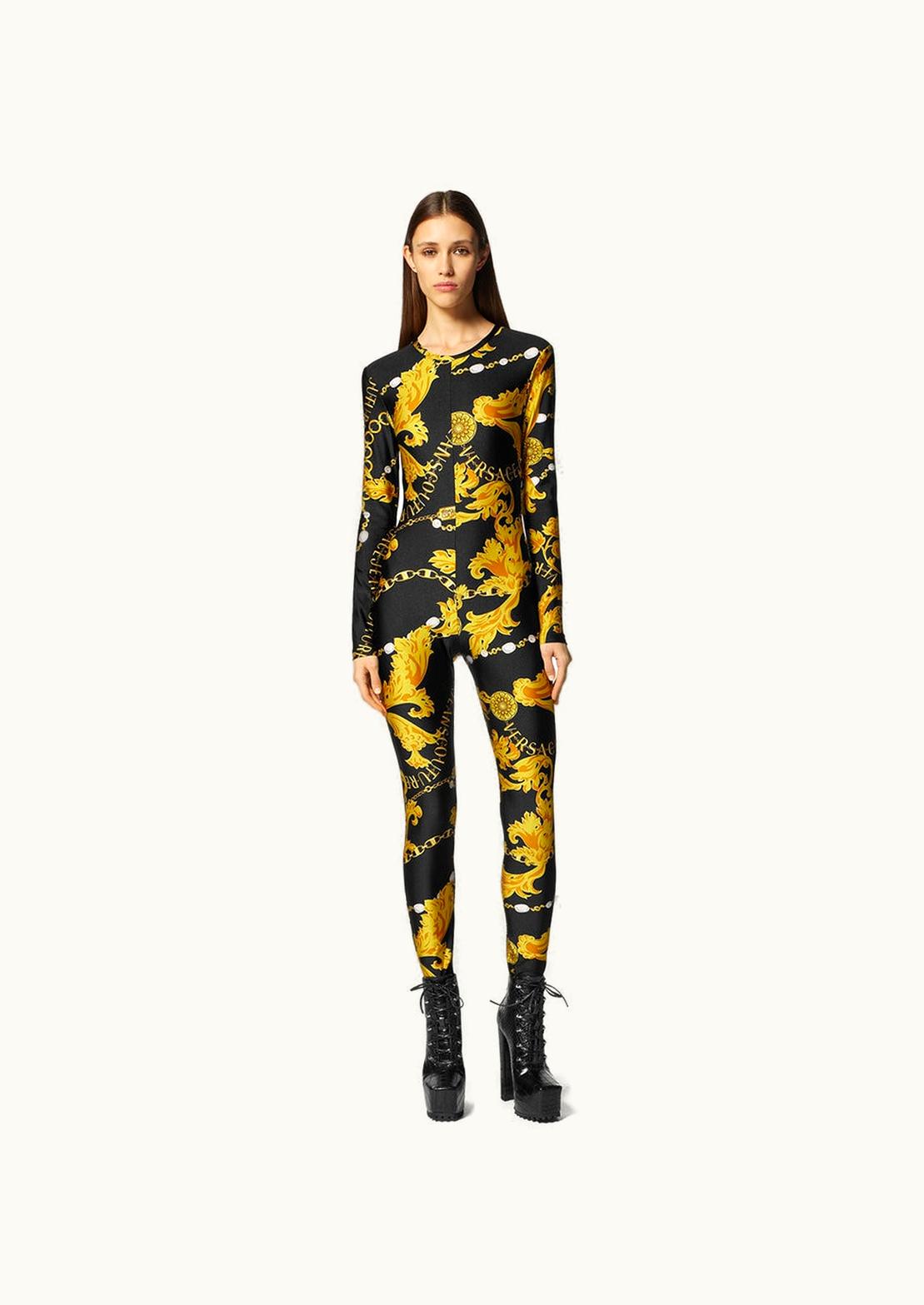 Versace Chain Couture Jumpsuit Black, Gold