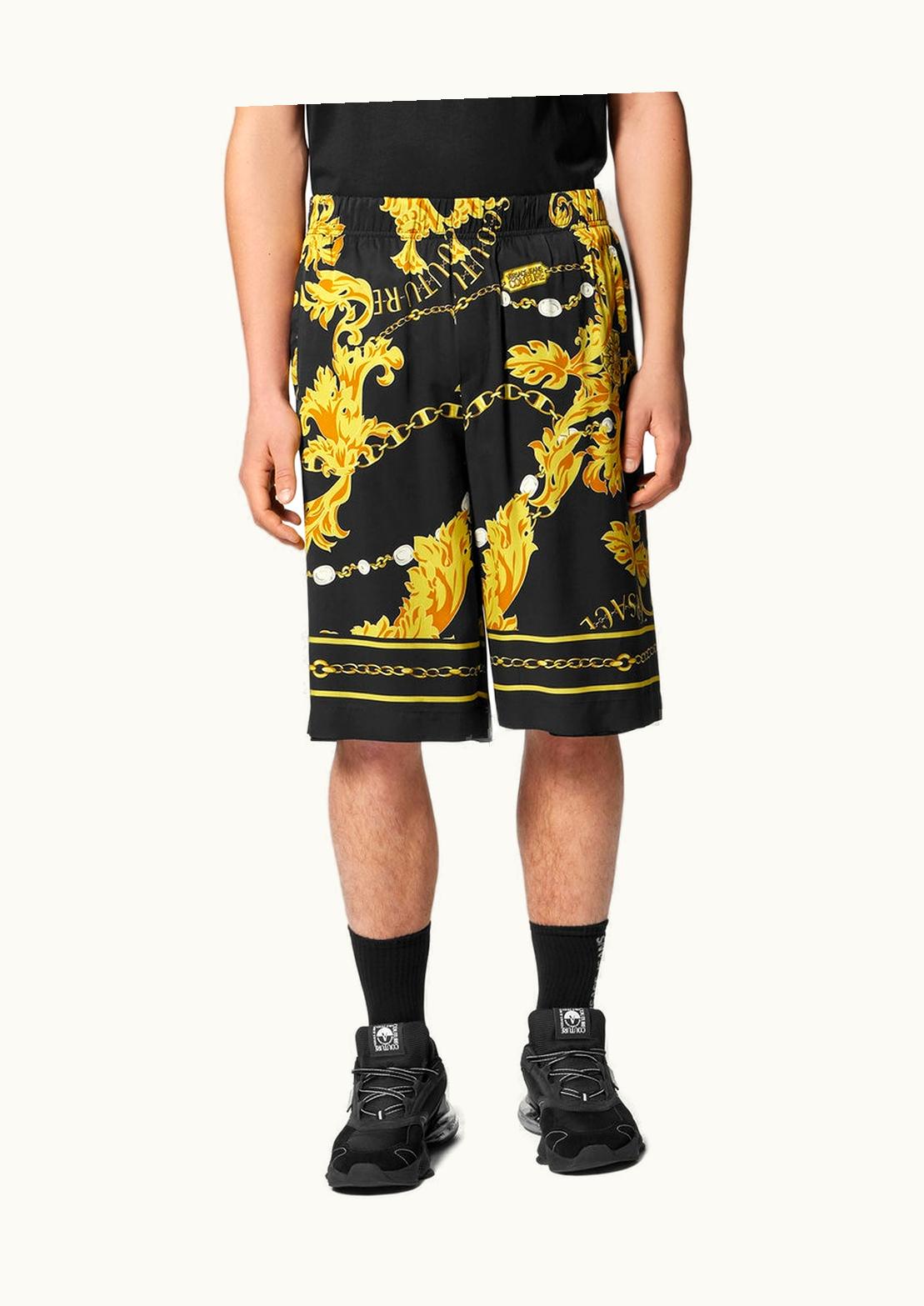 Versace Chain Couture Shorts Black, Gold