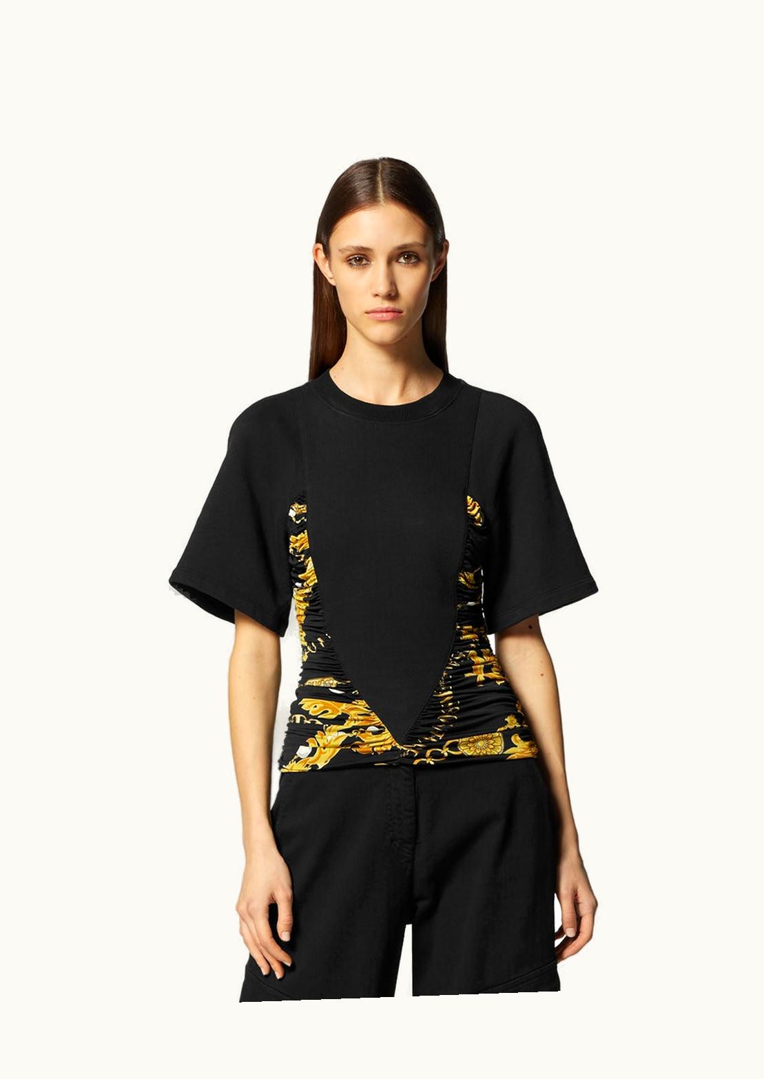 Versace Chain Couture Short-Sleeved Top Black, Gold