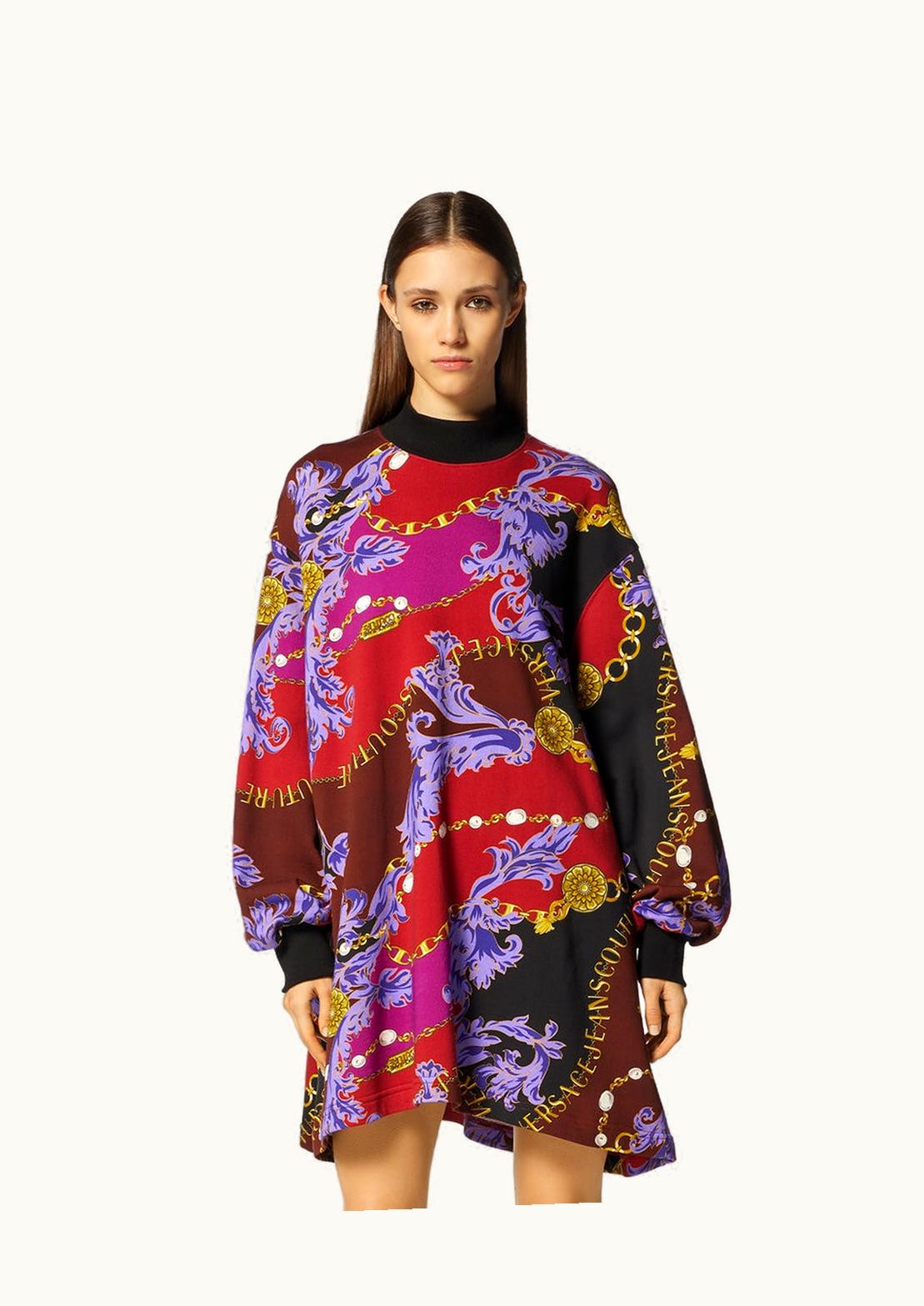 Versace Chain Couture Sweatshirt Dress Print