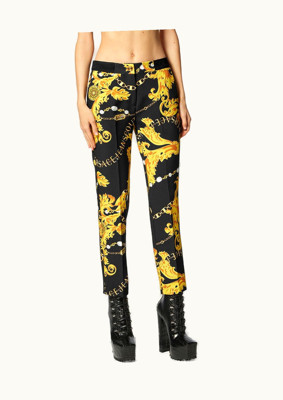 Versace Chain Couture Elasticated Waist Trousers Black