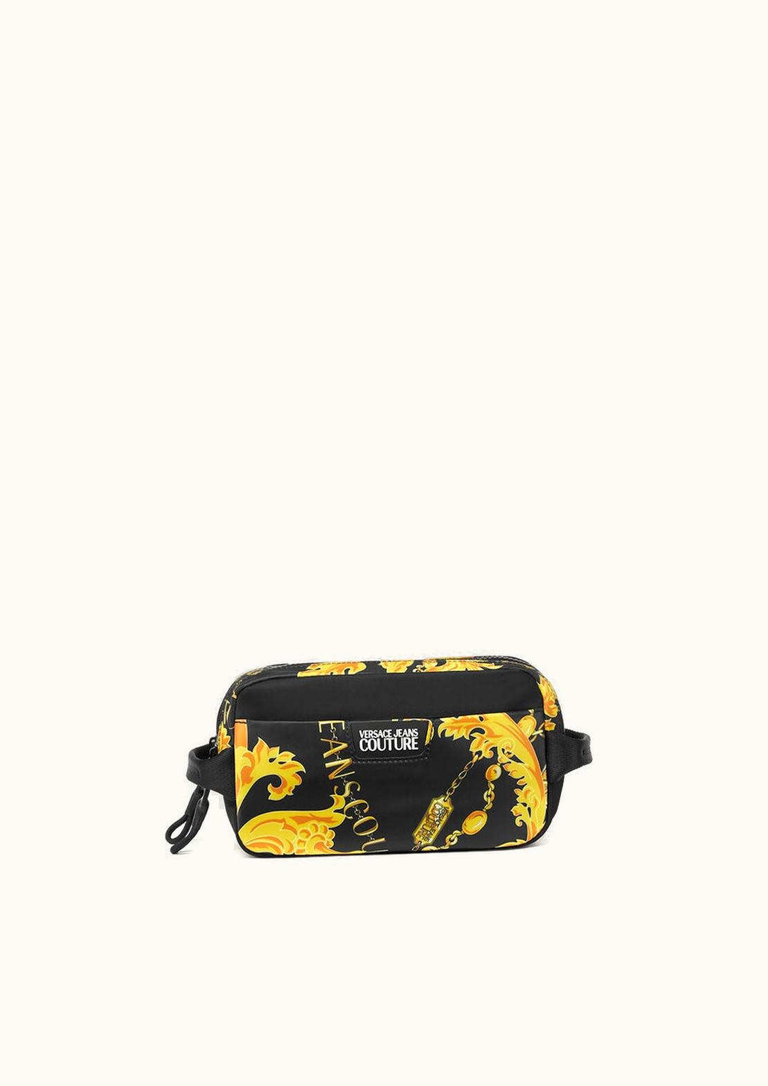 Versace Chain Couture Vanity Pouch Black, Gold