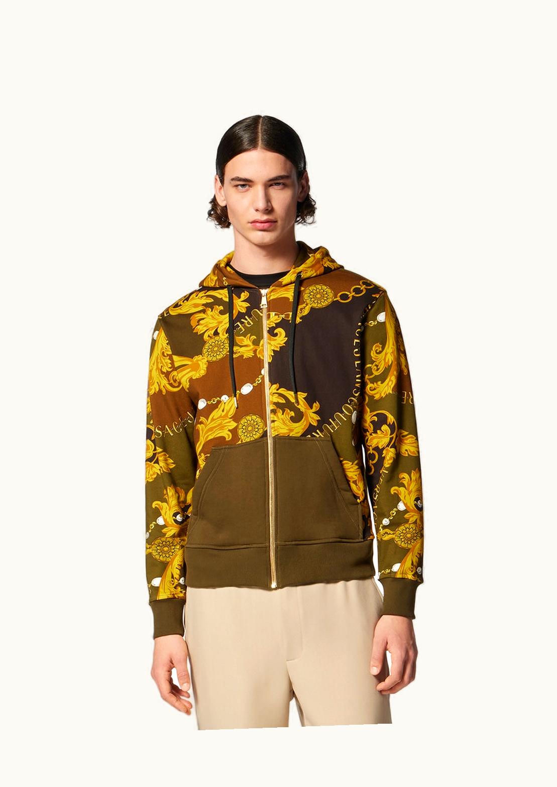 Versace Chain Couture Zip Hoodie Print