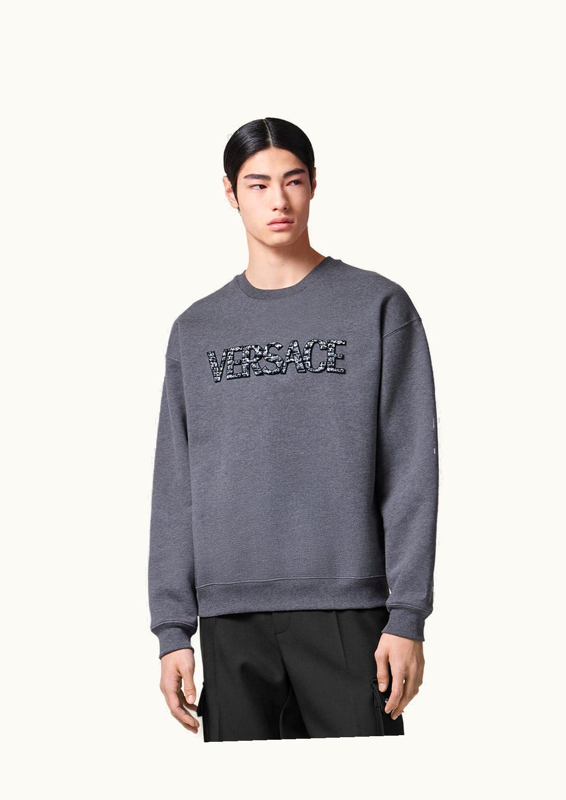 Versace Coccodrillo Logo Sweatshirt Gray