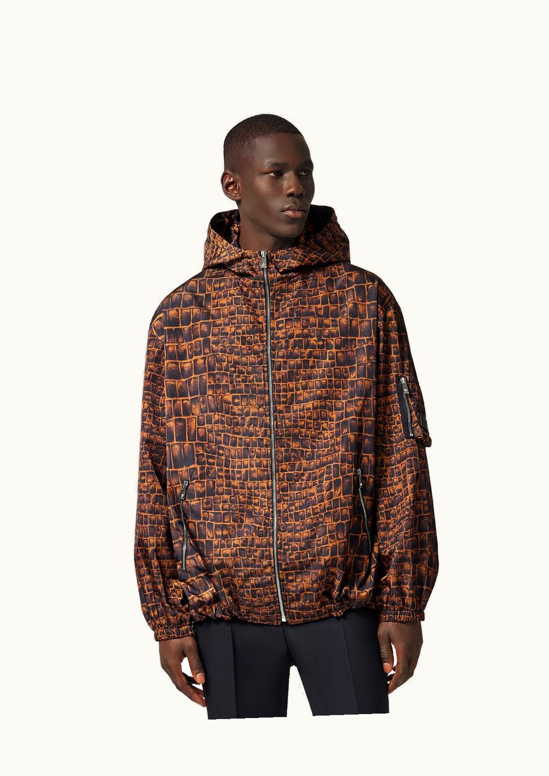 Versace Coccodrillo Windbreaker Jacket Brown
