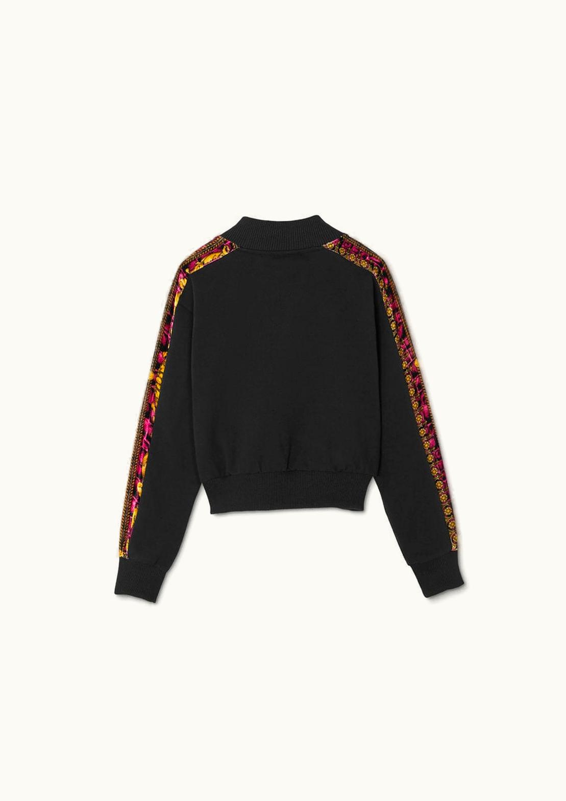 Versace Crystal Baroccodile Kids Sweatshirt Black, Print