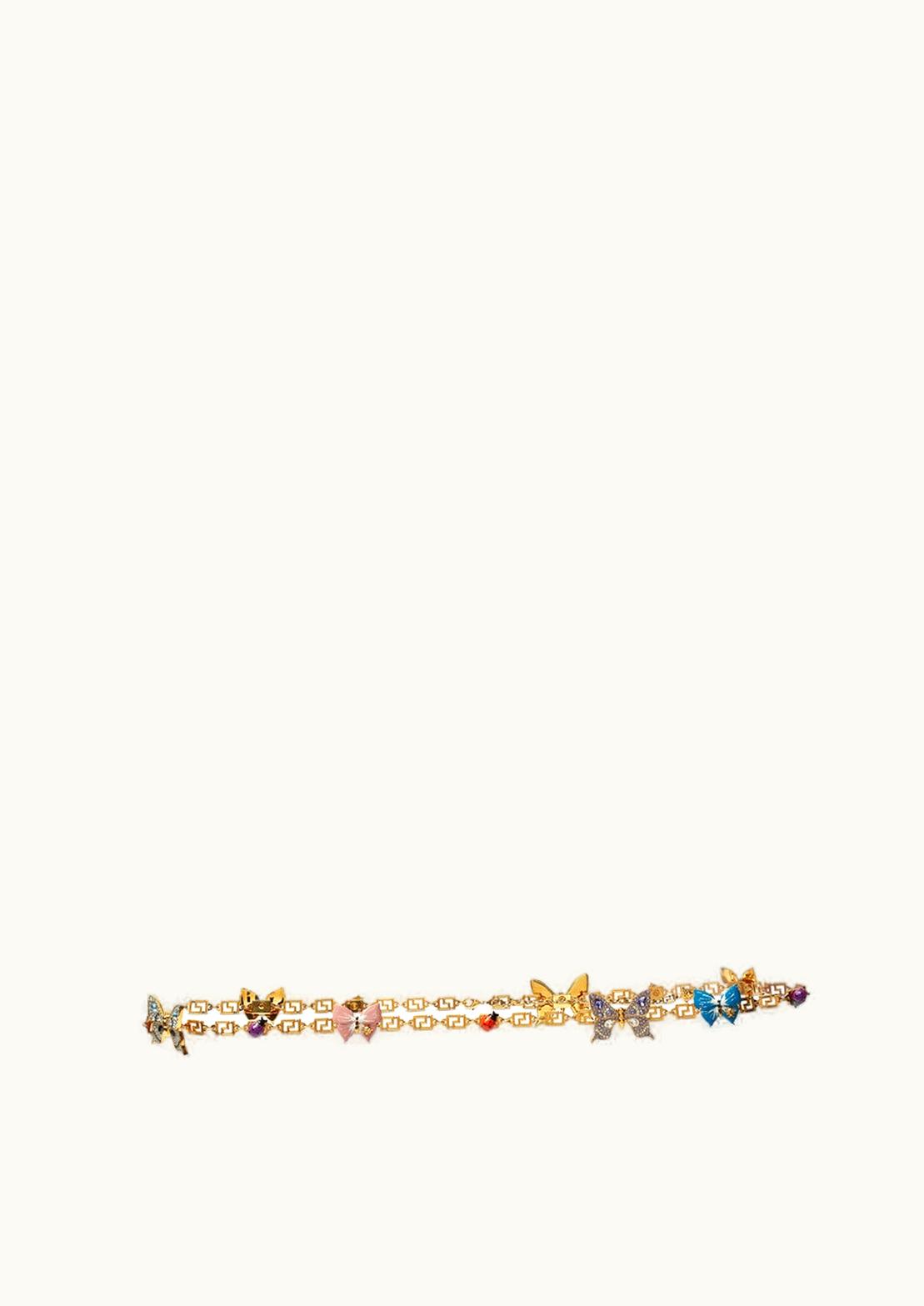 Versace Crystal Butterflies Greca Chain Belt Gold