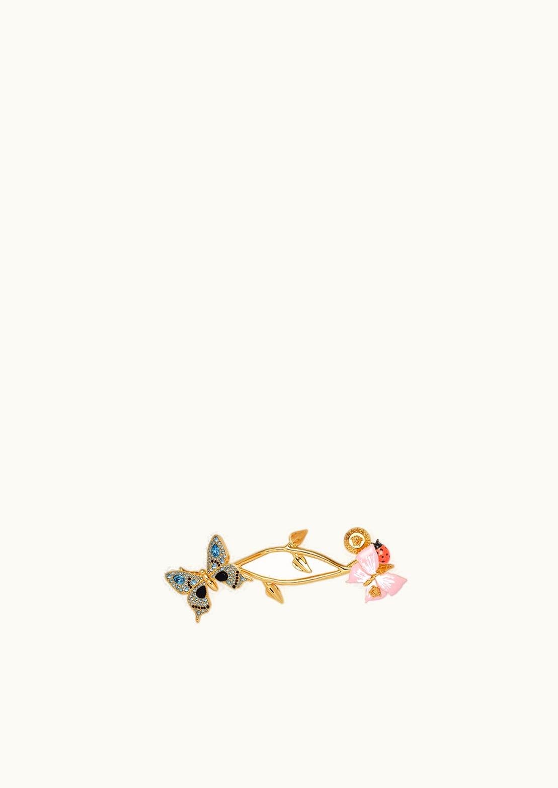 Versace Crystal Butterflies Palm Cuff Bracelet Gold