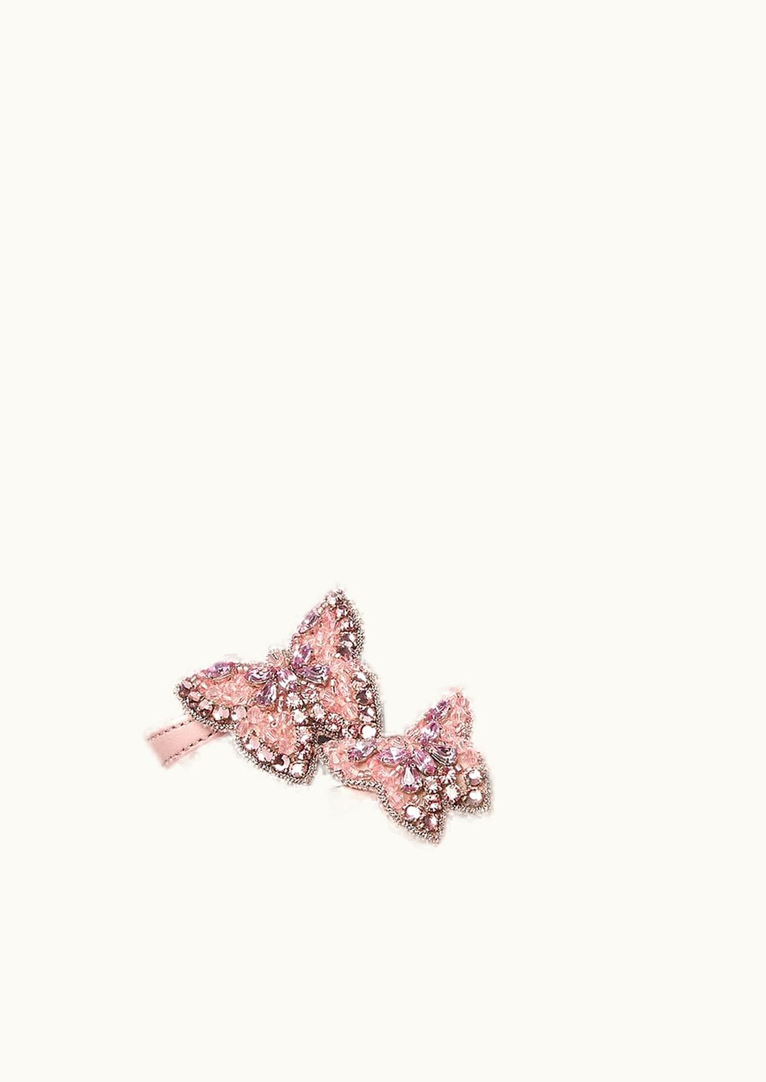 Versace Crystal Butterflies Satin Sandals Pink